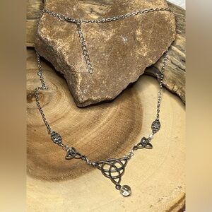 Celtic knot necklace or halo head piece